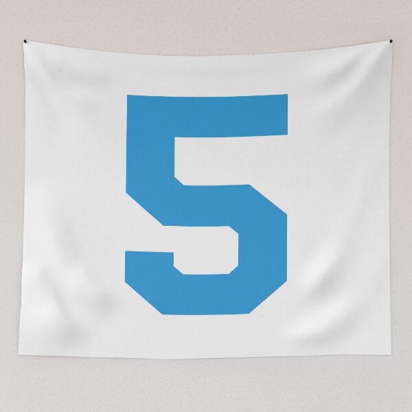 Item preview, Number 5, Blue five, Sports number 5 designed and sold by TheCultStuff.