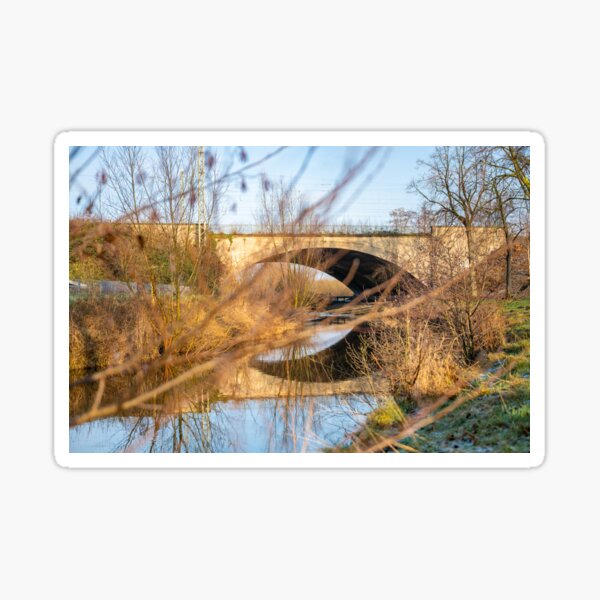Brücke mit Spiegelbild Sticker