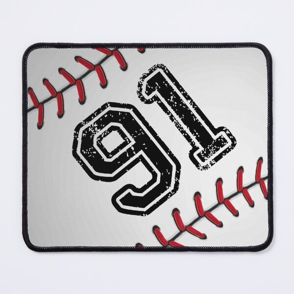 Item preview, Baseball ball number 91, ninety one designed and sold by TheCultStuff.