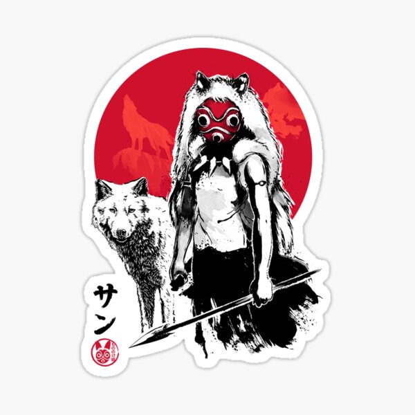 Stickers Sur Le Theme Mononoke Redbubble