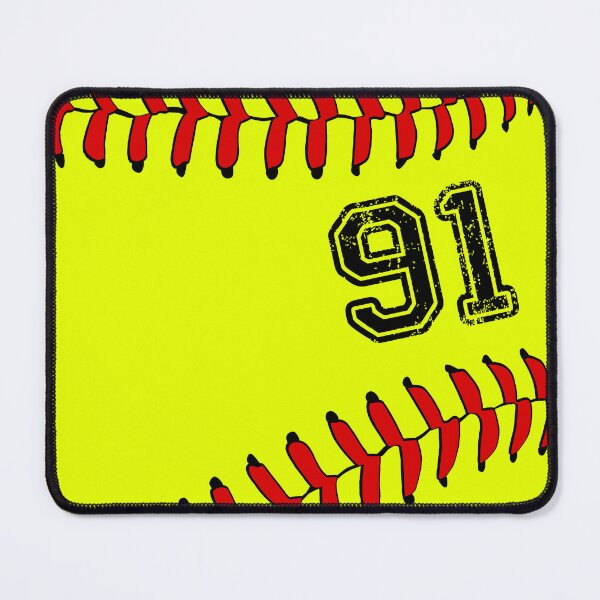 Item preview, Softball ball number 91, ninety one designed and sold by TheCultStuff.