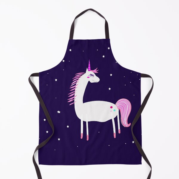 Item preview, Unicorn Rearing Up in Night Sky Illustration designed and sold by Ingahaliullina.