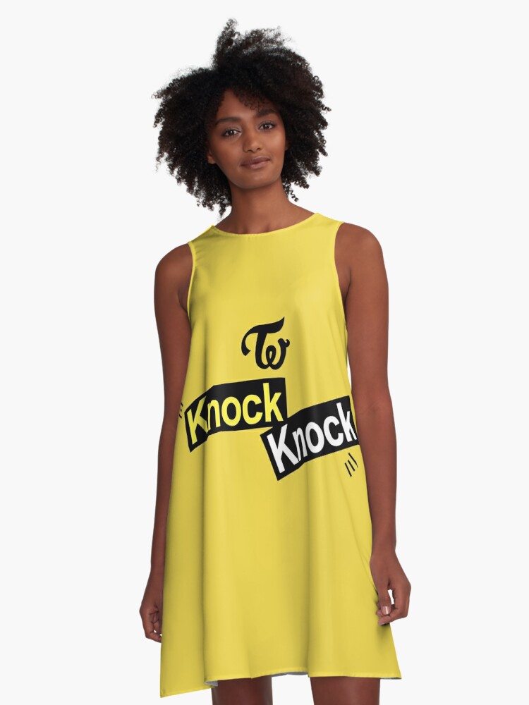 Twice Knock Knock A Line Dress By Gaming247 Redbubble