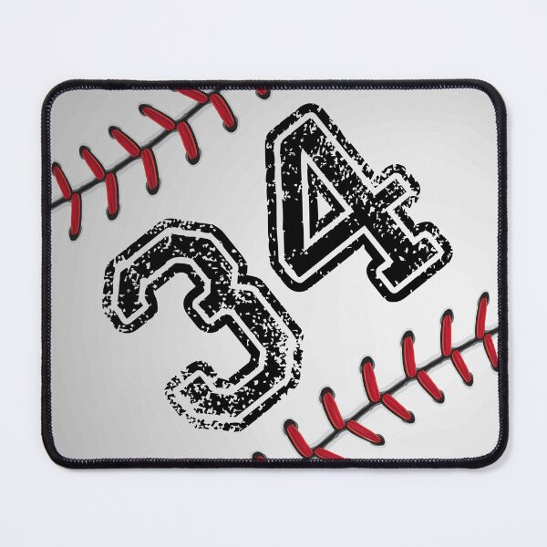 Item preview, Baseball ball number 34, thirty four designed and sold by TheCultStuff.