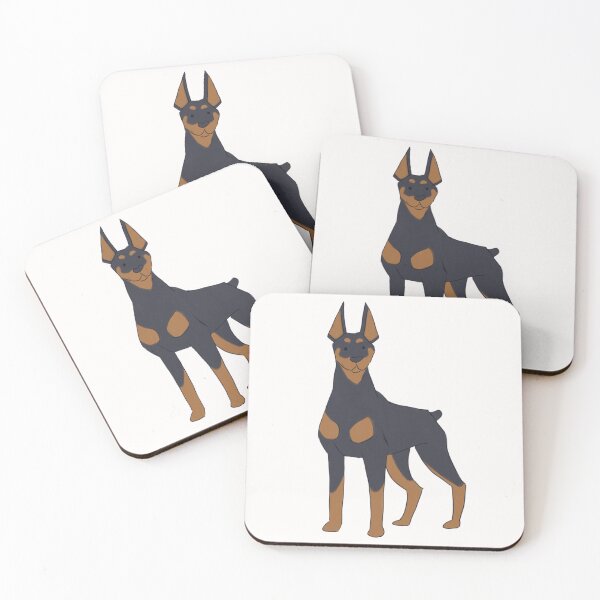 Item preview, Cute doberman dog cartoon illustration  designed and sold by Yarafantasyart.