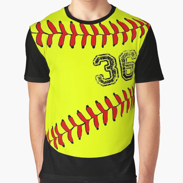 Artikel-Vorschau von Softballball Nummer 36, sechsunddreißig, designt und verkauft von TheCultStuff.