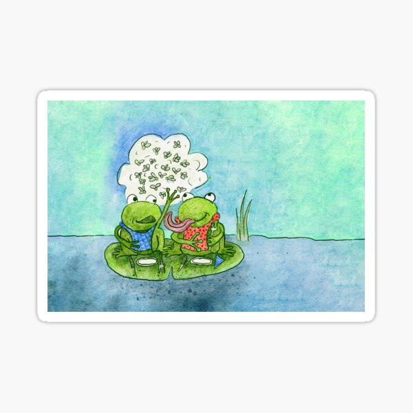 frogs in the pond Sticker