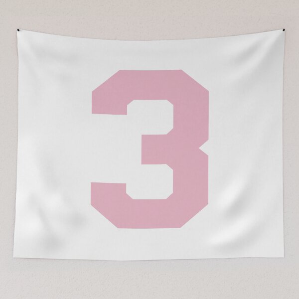 Item preview, Number 3, Pink three, Sports number 3 designed and sold by TheCultStuff.