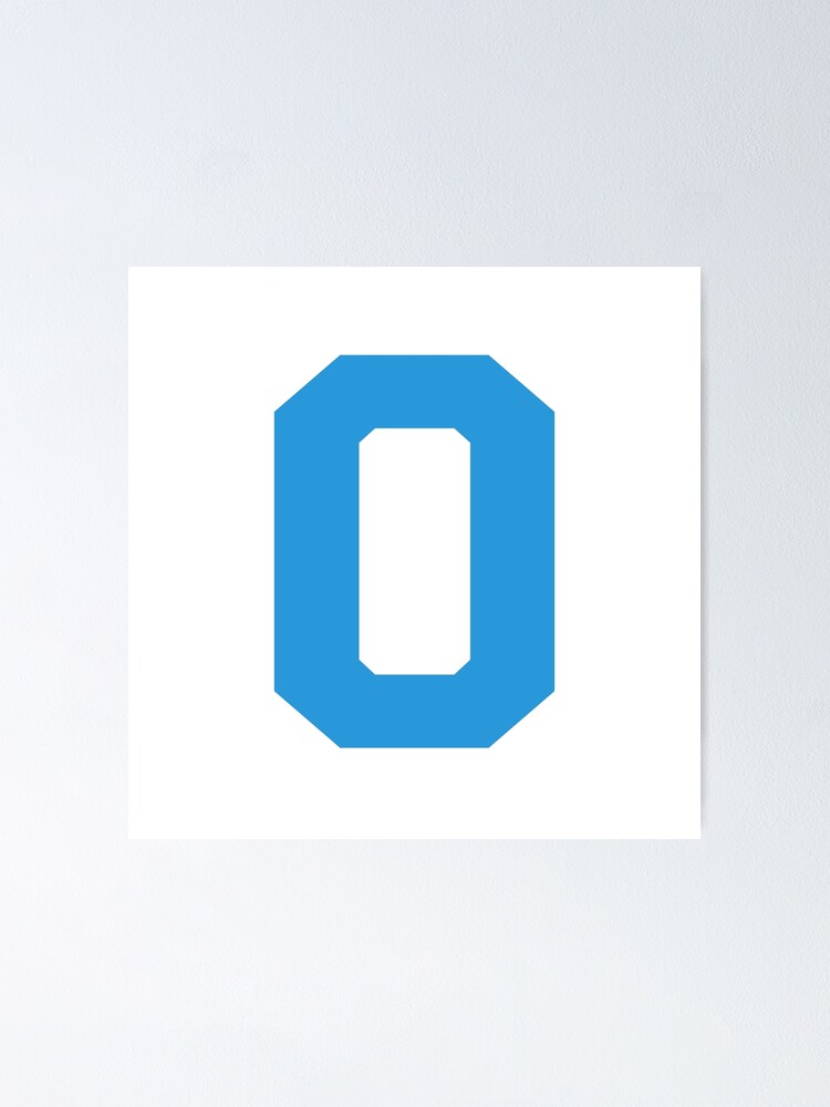 "Number 0, Blue zero, Sports number 0" Poster by TheCultStuff Redbubble