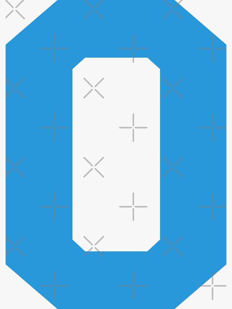 "Number 0, Blue zero, Sports number 0" Sticker by TheCultStuff Redbubble