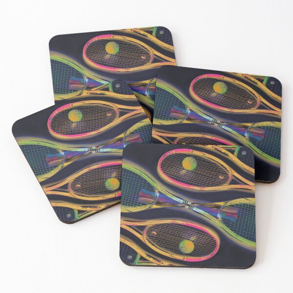 Item preview, colorful tennis rackets for athletes designed and sold by Mauswohn.