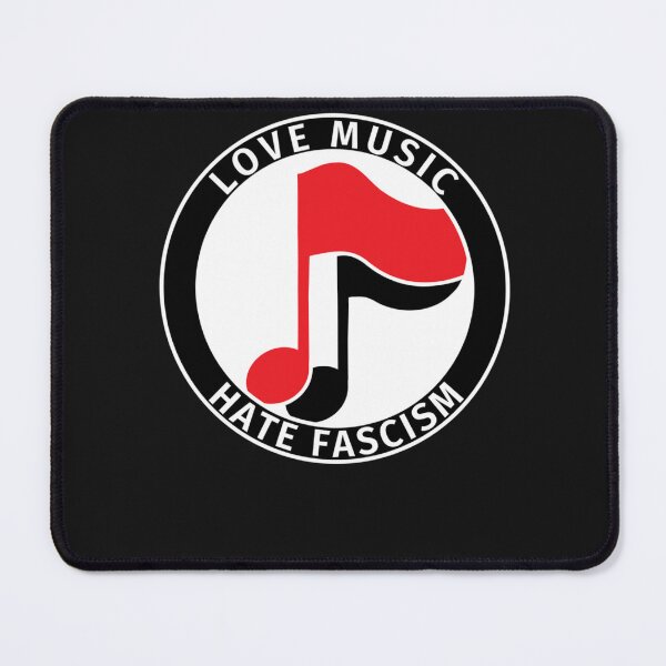 Item preview, Antifa Logo - Love Music Hate Fascism Classic T-Shirt designed and sold by KonstantiManos.