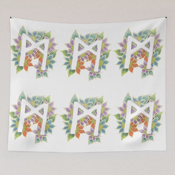 Item preview, Floral "Mannaz" Rune designed and sold by ElsieVirgo91.