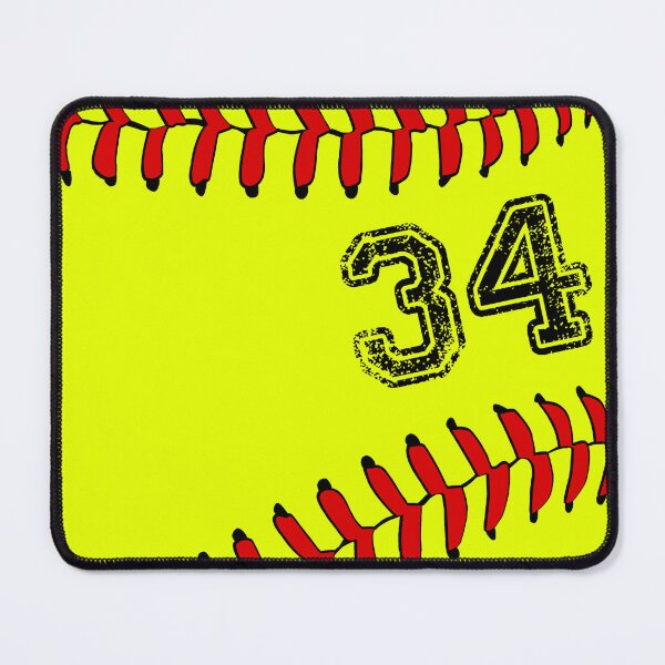 Item preview, Softball ball number 34, thirty four designed and sold by TheCultStuff.