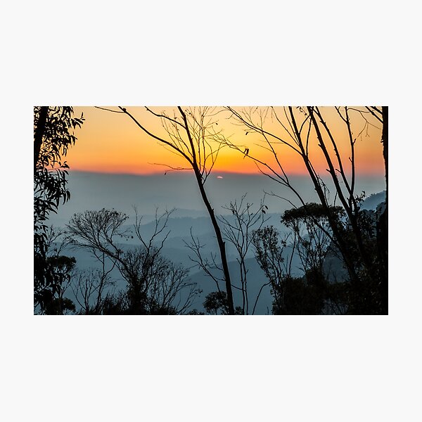 Item preview, Megalong Sunset (large print) designed and sold by Jeanne Kinninmont.