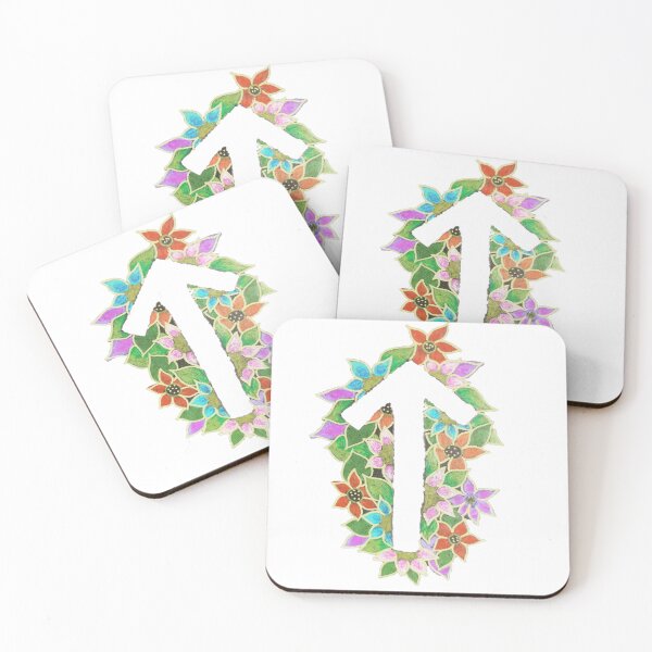 Item preview, Floral "Tiwaz" Rune designed and sold by ElsieVirgo91.
