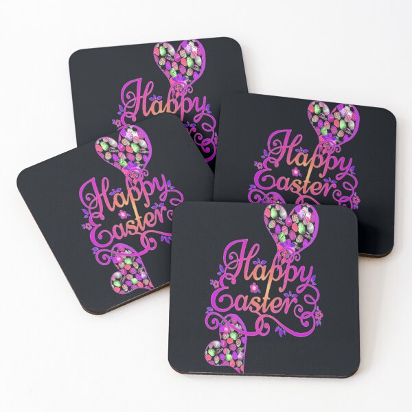 Item preview, Easter celebration, Happy Easter Lettering Design with Hearts and Easter Eggs, Good Friday, Easter Egg Hunting, Egg Hunt Squad, Chilling Peeps designed and sold by Adri Barnard.