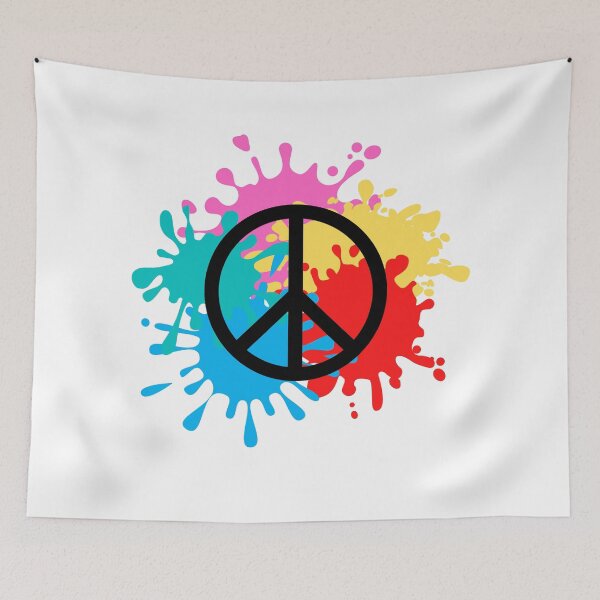 Item preview, Colorful paintball shot peace symbol - Inspirational designed and sold by shanesil.