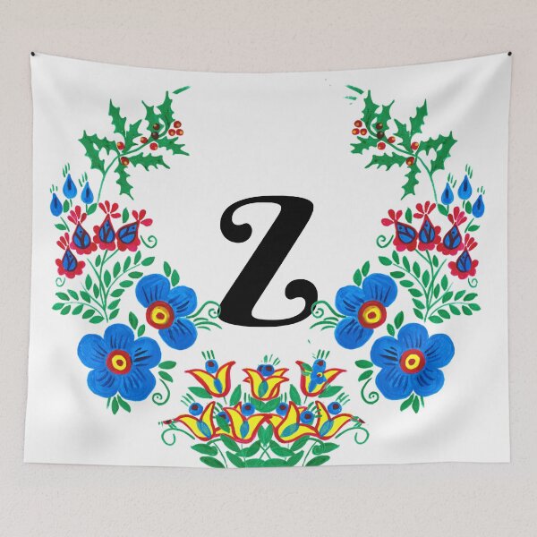 Item preview, letra Z con flores designed and sold by Elyora.
