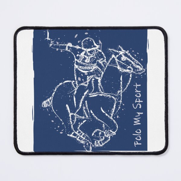 Item preview, Classy Polo Rider Team Horse Sports Logo Blue Background with My Sport Text designed and sold by DappleDesign.