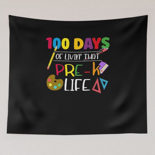 Item preview, Living 100 Days Of School Pre-k Life Teachers And Students designed and sold by Dressed For  Duty.