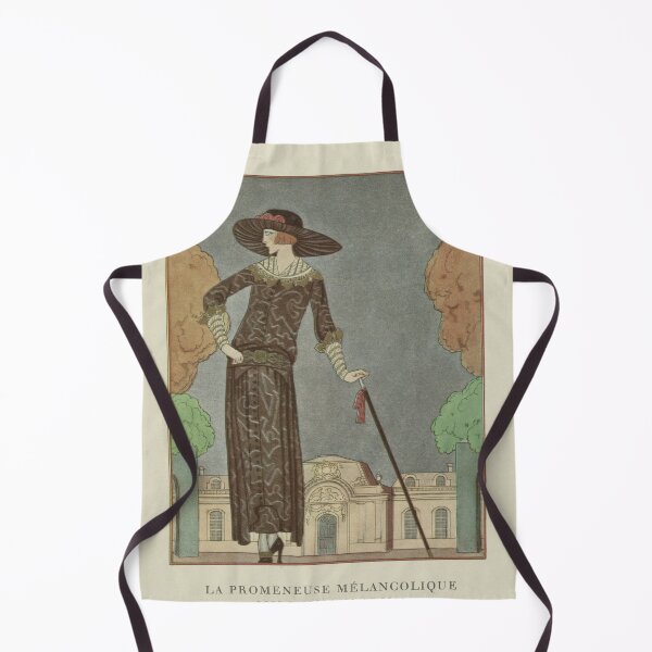 Item preview, 1920s Art Deco Fashion Illustration by George Barbier - Gazette du Bon Ton - La Promeneuse Mélancolique designed and sold by cutesy.