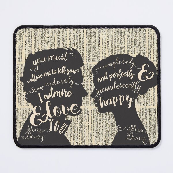 Item preview, Pride and Prejudice Quote Art, Jane Austen Typography Home Decor, Book Lovers Gift designed and sold by BlueBunnyStudio.