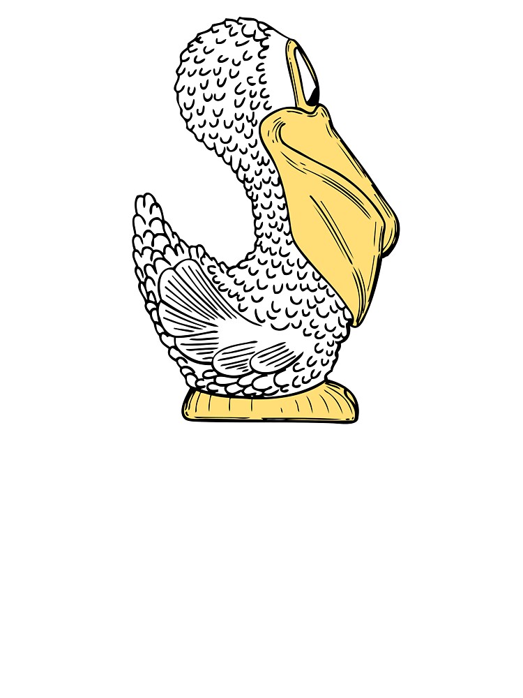 Cute Funny Pelican Cartoon Drawing Bird Animal Blue Shirts and Gifts Design Cute Funny Pelican Cartoon Drawing Bird Animal Blue Shirts and Gifts Design