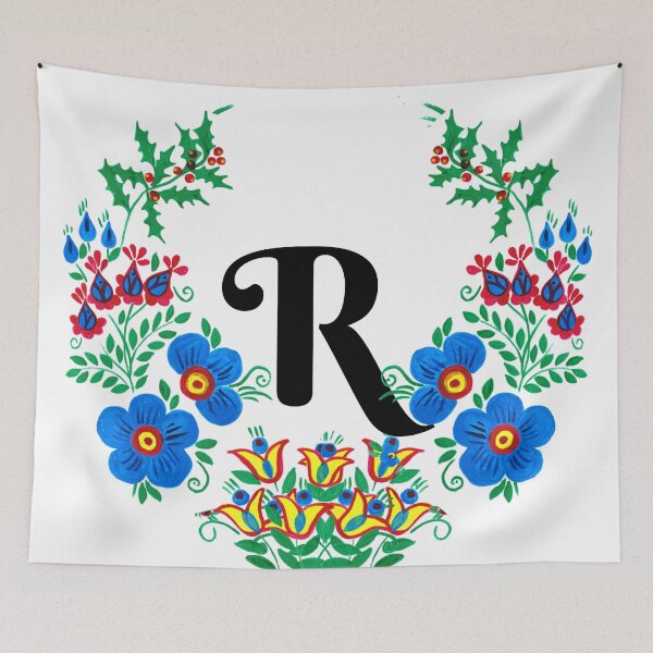 Item preview, letra R con flores designed and sold by Elyora.
