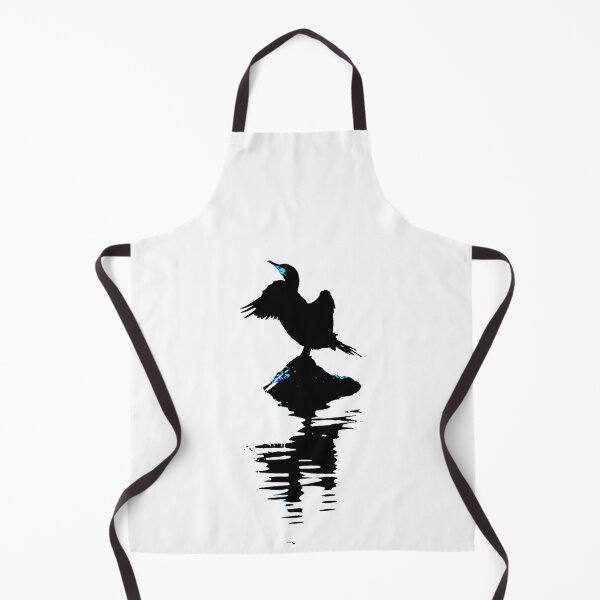 Artikelvorschau, Kormoran mit blauen Highlights entworfen und verkauft von derbyshireduck.