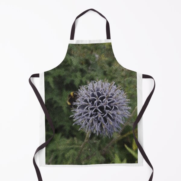 Item preview, Blue Echinops with embroidery style designed and sold by derbyshireduck.