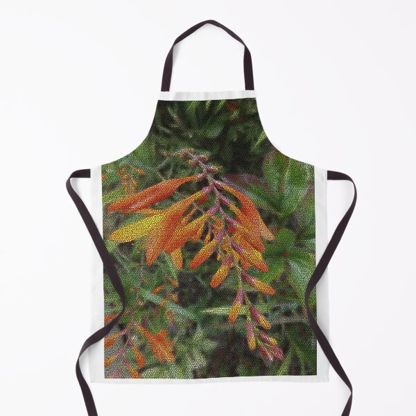 Item preview, crocosmia with embroidered effect designed and sold by derbyshireduck.