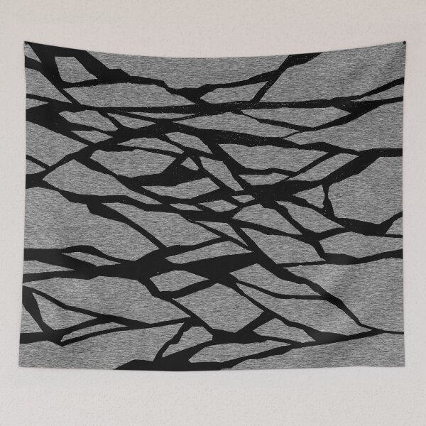 Item preview, Abstract noise crack line art in gray and black  designed and sold by jeanyun48.