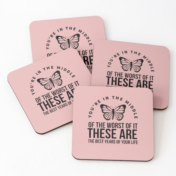 Item preview, Best years of my life - Beautiful Ironic life quote with butterfly designed and sold by Theleochick.