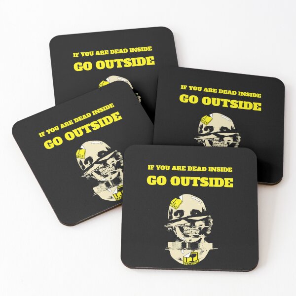 Item preview, If you are dead inside go outside, skull design art, motivational life quote designed and sold by avit1.