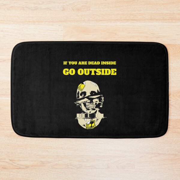 Item preview, If you are dead inside go outside, skull design art, motivational life quote designed and sold by avit1.