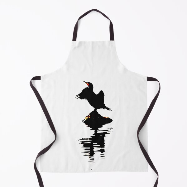 Item preview, stylized cormorant on a rock designed and sold by derbyshireduck.