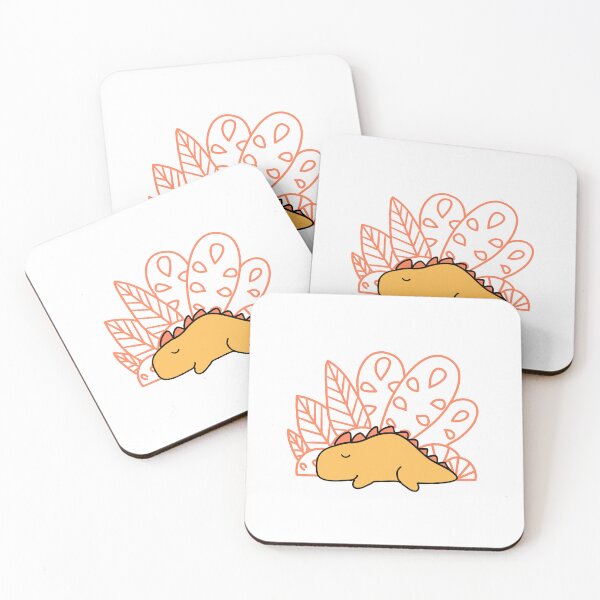 Item preview, Yellow dinosaur with orange background designed and sold by SerenaVisualArt.