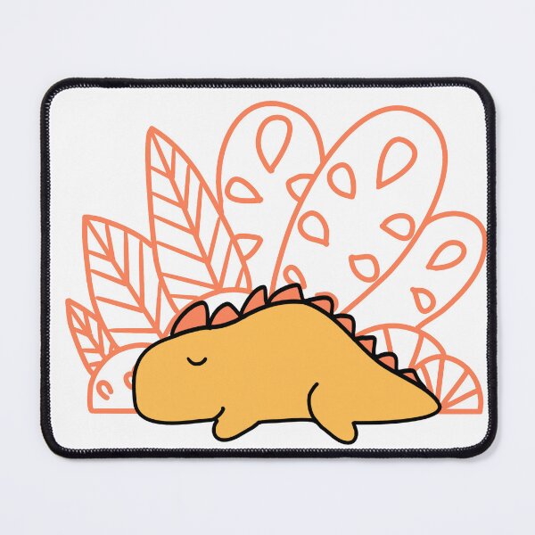 Item preview, Yellow dinosaur with orange background designed and sold by SerenaVisualArt.