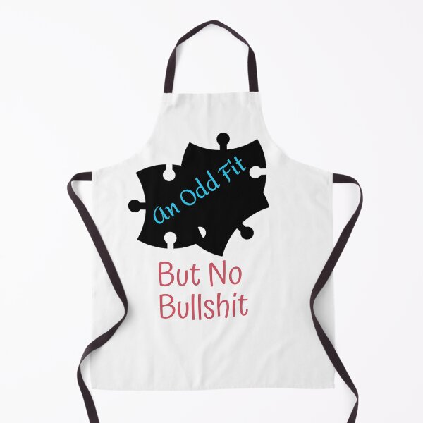 Item preview, An Odd Fit But No Bullshit--Black+Red+Blue Puzzle Piece Graphic (on White) designed and sold by GladBlackLamb.