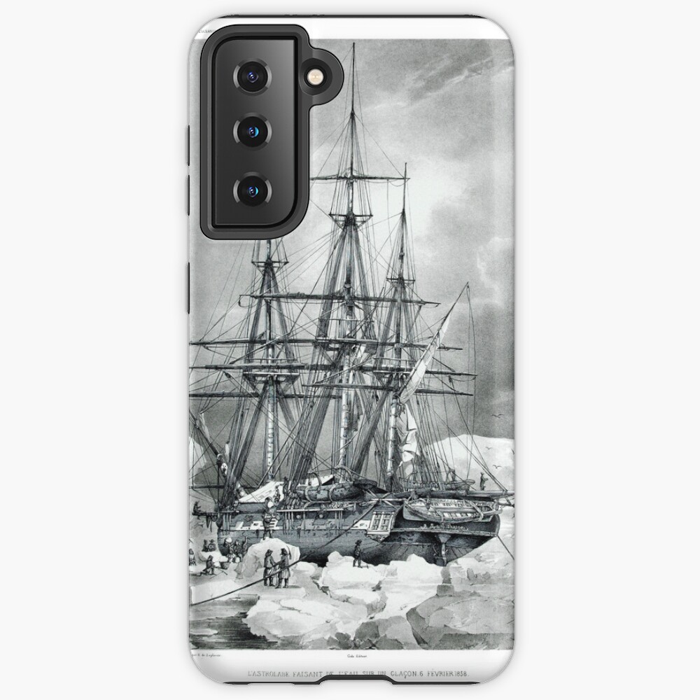The Astrolabe Stuck In Sea Ice by Louis Le Breton Remastered Xzendor7 Classical Art Old Masters Reproductions Samsung Galaxy Phone Case