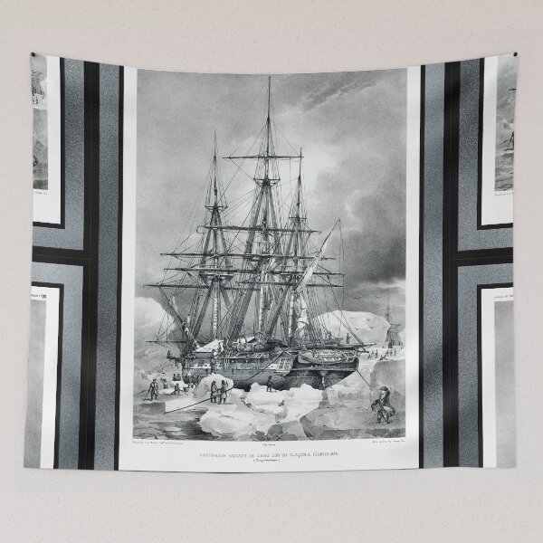 Aperçu de l'œuvre L'Astrolabe coincé dans la glace de mer de Louis Le Breton remasterisé Xzendor7 Art classique Reproductions de maîtres anciens créée et vendue par Xzendor7 Digital Art Creations.