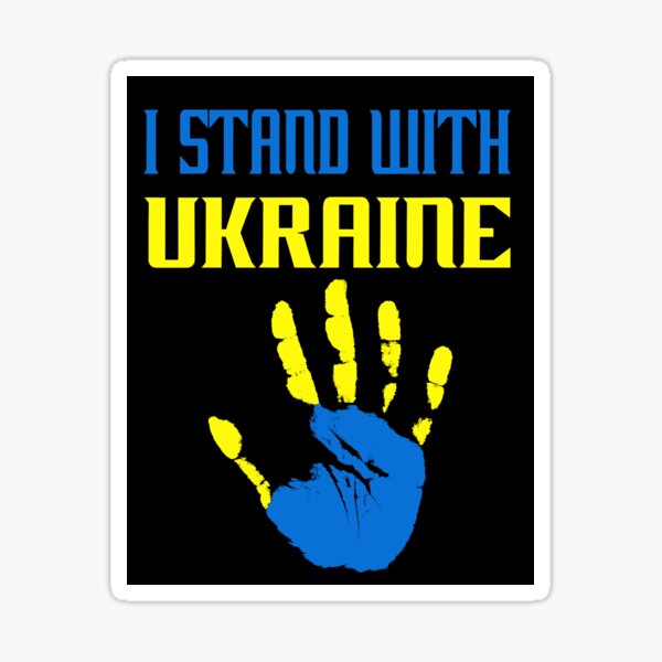 Item preview, I Stand with Ukraine - Hand with Flag Colors designed and sold by LordAudes.