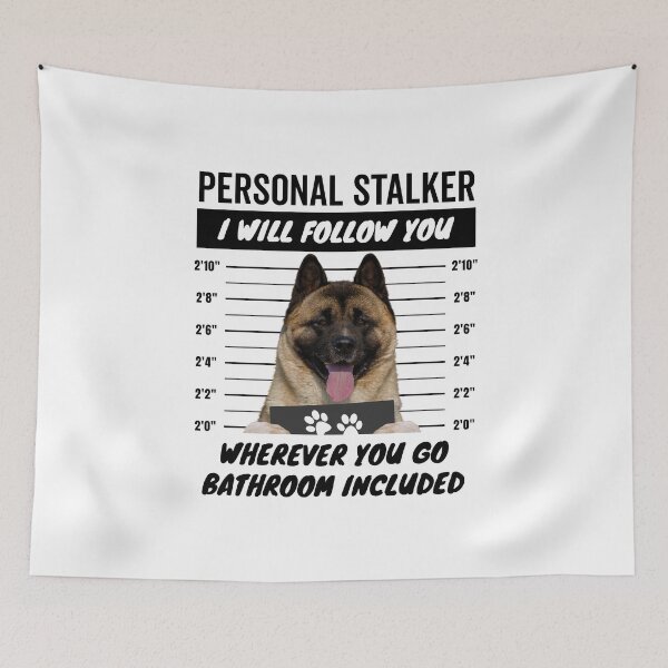 Item preview, Personal Stalker Dog – Fawn American Akita designed and sold by More Cute Dogs.