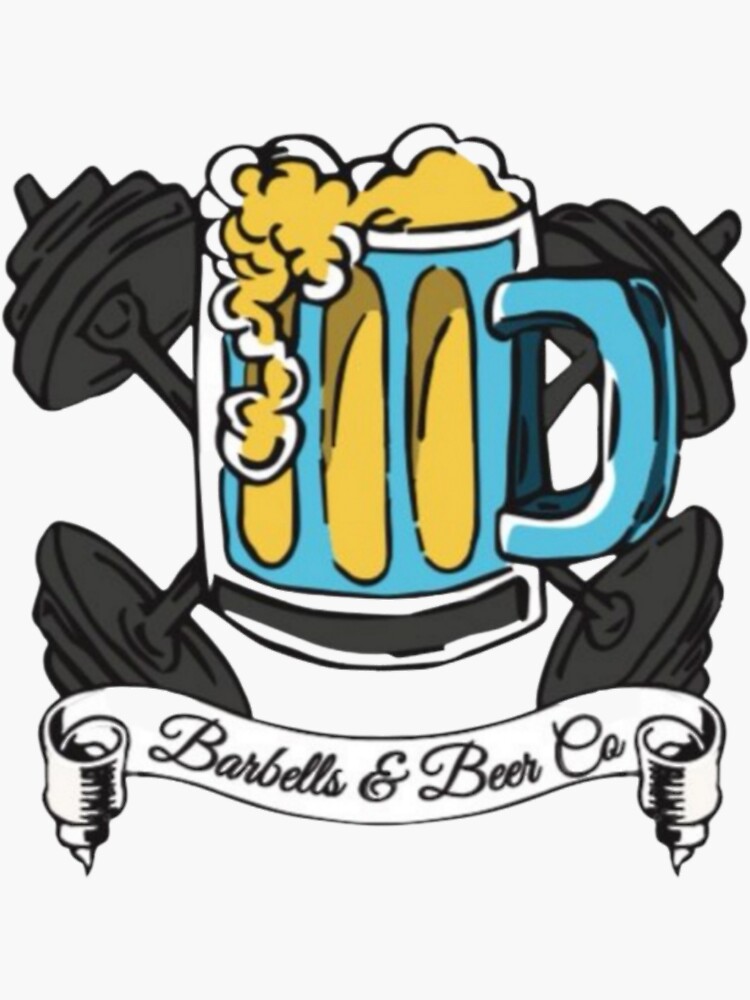"Barbells & Beer Logo" Sticker for Sale by BarbellsAndBeer Redbubble