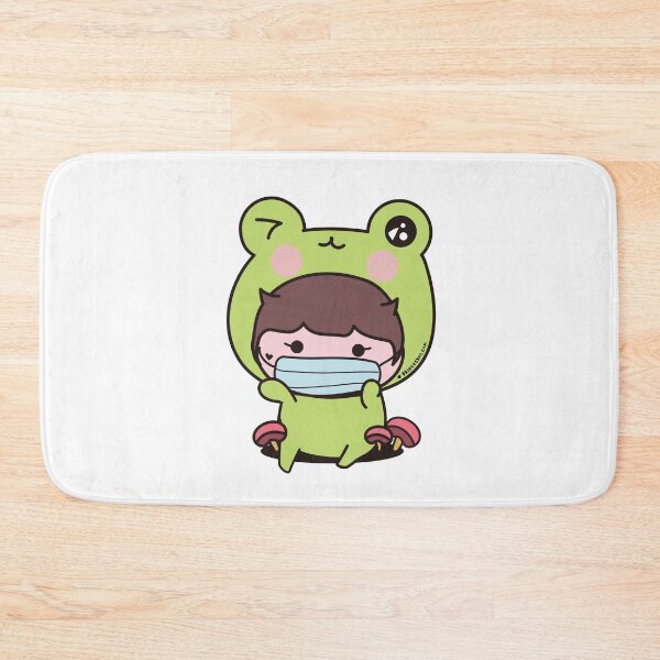 Item preview, cute frog with face mask, cosplay frog, kawaii frog cartoon designed and sold by princessmi-com.
