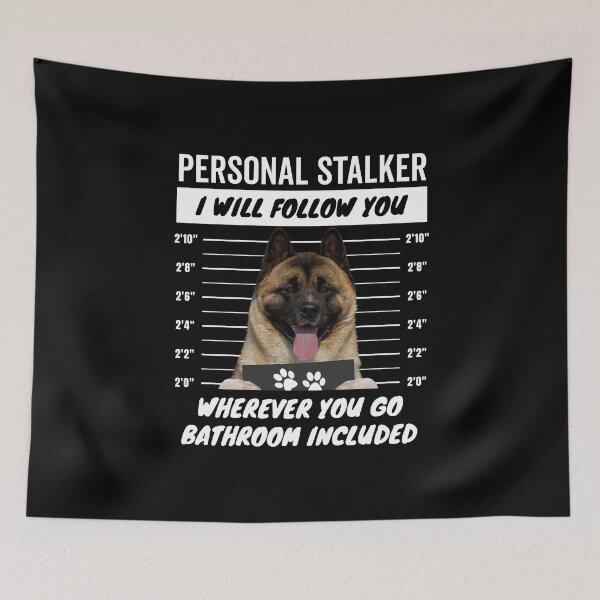 Item preview, Personal Stalker Dog – Fawn American Akita designed and sold by More Cute Dogs.