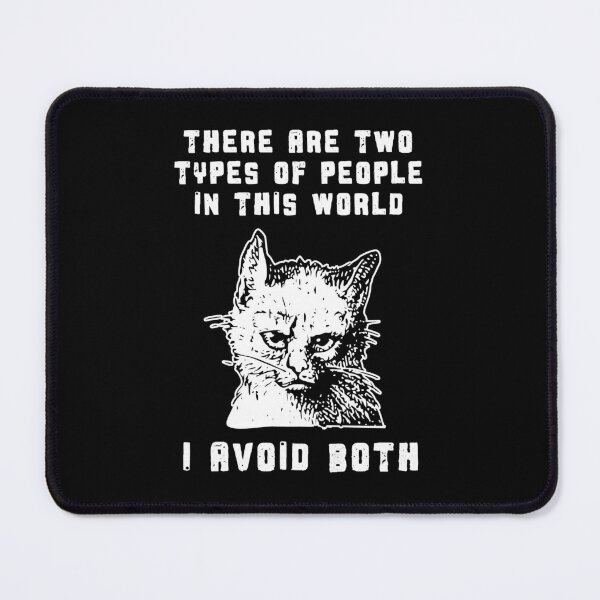 Angry Cat Say NO Pixel Art' Mouse Pad