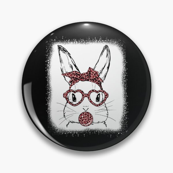 Item preview, Poppin Bunny Bubblegum Easter Day Pink Leopard Cute Heart Glass designed and sold by Master Jay.