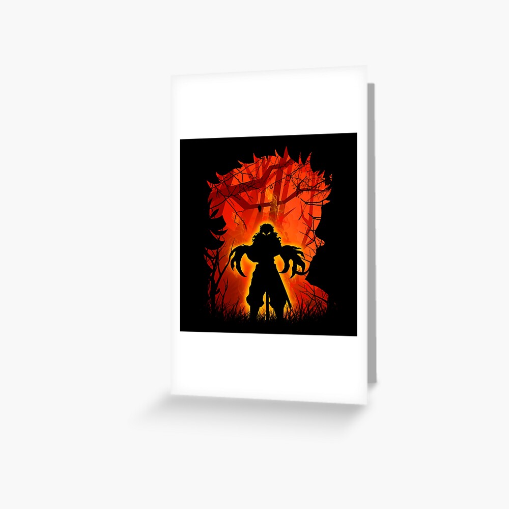 "Rengoku silhouette" Greeting Card by Mecanicarts | Redbubble